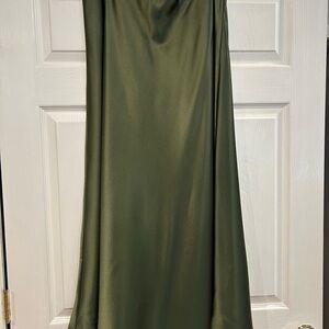 Chic Olive Maxi Skirt